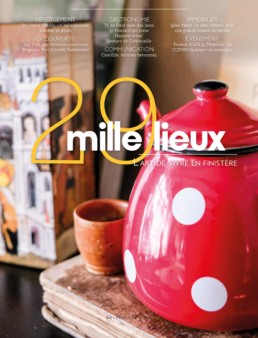 Couverture du 29 mille lieux Printemps 2018, l'art de vivre en Finistère - Théière rouge à pois blancs rustique